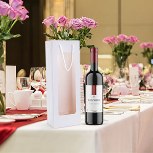 กล่องบรรจุภัณฑ์ไวน์กระดาษคราฟท์หรูหราสีน้ำตาลกระดาษทนทานต่อสิ่งแวดล้อม 1