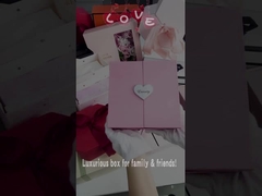 กล่องงานแต่งงานกระดาษผนังตามสั่ง กล่องของขวัญคริสต์มาสด้วย UV Coating