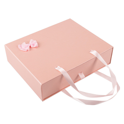 กล่องบรรจุของขวัญแบบกำหนดเอง Ribbon กล่องลิ้นชักแบบพกพาการพิมพ์สกรีนไหม
