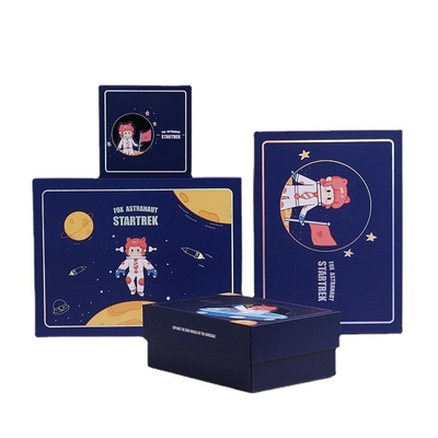 กล่องของขวัญ Rectangle Star Trek กล่องบรรจุภัณฑ์ของขวัญเครื่องสำอางสีสันสดใสรีไซเคิลได้