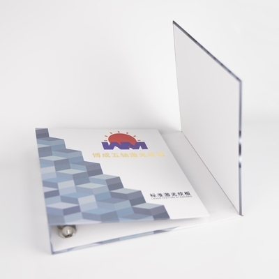 อัลบั้มภาพแต่งงาน แพ็คเกจหนังสือ โลโก้ตามสั่ง 4D Ring Binders ด้วยวัสดุรีไซเคิล