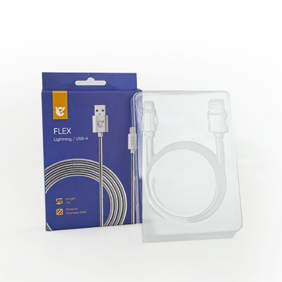 กล่องเก็บของแบบพับได้แบบกำหนดเอง กล่องบรรจุภัณฑ์สายข้อมูล USB โทรศัพท์มือถือสำหรับสายชาร์จในรถยนต์