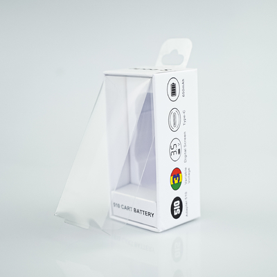 กล่องบรรจุที่ชาร์จโทรศัพท์ในรถยนต์ไฟฟ้าดีไซน์ใหม่ กล่องบรรจุ USB สำหรับชาร์จในรถยนต์ พร้อมหน้าต่างฟิล์ม PVC ใส
