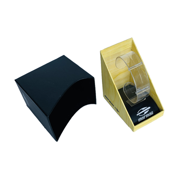 กล่องบรรจุภัณฑ์ของขวัญสำหรับจัดแสดงนาฬิกาแบบแข็งพร้อมโลโก้ที่กำหนดเอง พร้อมถาดวางแบบถอดได้สำหรับกล่องนาฬิกา