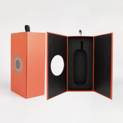 กล่องบรรจุภัณฑ์น้ำหอมสุดหรูแบบเปิดสองประตูสำหรับของขวัญกระดาษแข็งรีไซเคิลขายส่ง กล่องของขวัญแม่เหล็กสำหรับกล่องใส่ขวดไวน์