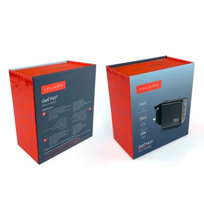 MOQ ต่ํา เครื่องชาร์จปิดแม่เหล็ก เครื่องปรับบรรจุกล่อง อิเล็กทรอนิกส์ส่วนประกอบ กระดาษบรรจุกล่องด้วยตะขอ